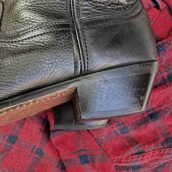 Vintage Durango Black Leather Cowboy Boots | Rugged Fall Wardrobe Staple | EUC - Picture 12 of 16